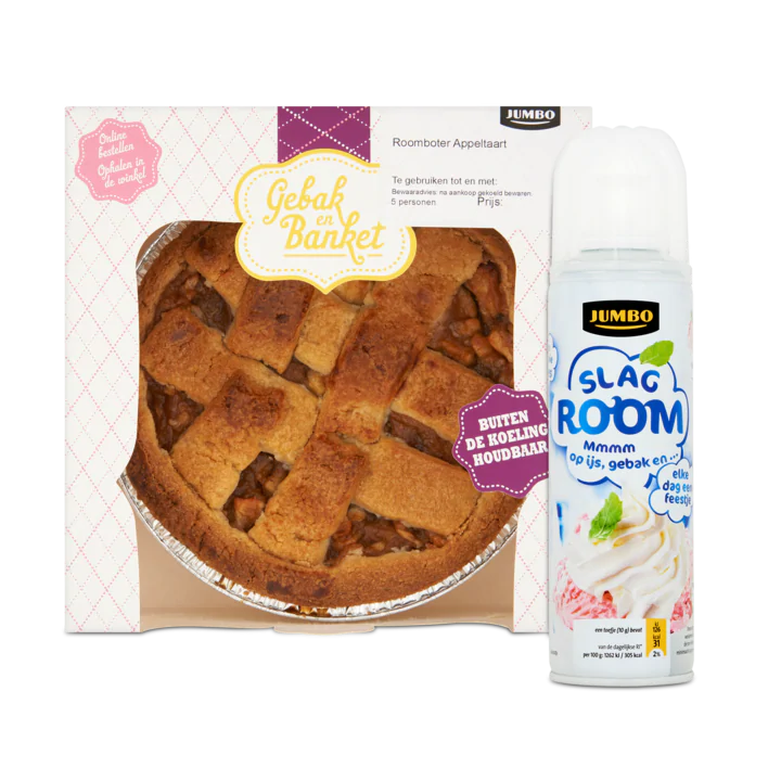 Huismerk Appeltaart Met Slagroom