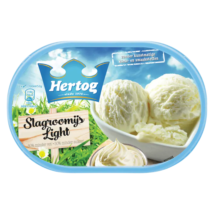 Hertog IJs Slagroom Light