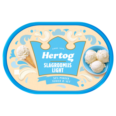 Hertog Slagroomijs Light