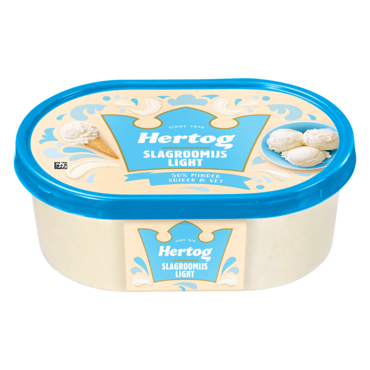 Hertog Slagroomijs Light