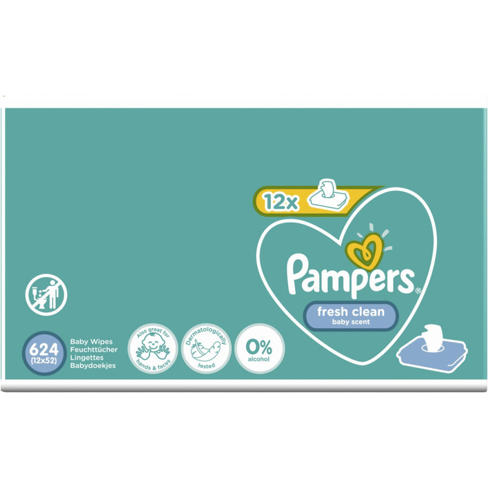 Pampers Baby Wipes Fresh Clean 12 stuks