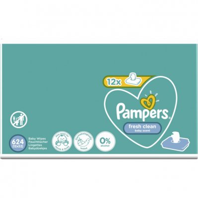 Pampers Baby Wipes Fresh Clean 12 stuks