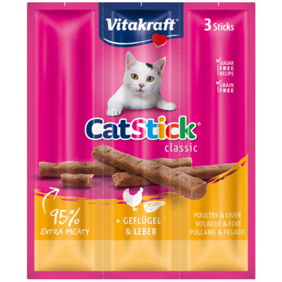 Vitakraft Kattensnacks stick mini gevogelte lever 3 stuks