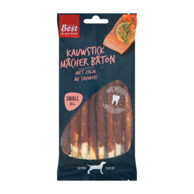 Best For Your Friend Kauwstick met Zalm Small 8 Stuks