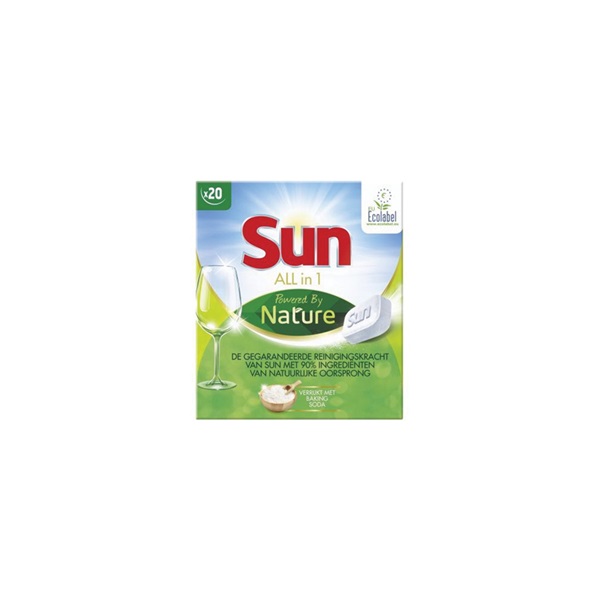 Sun all in one vaatwastabletten powered by nature