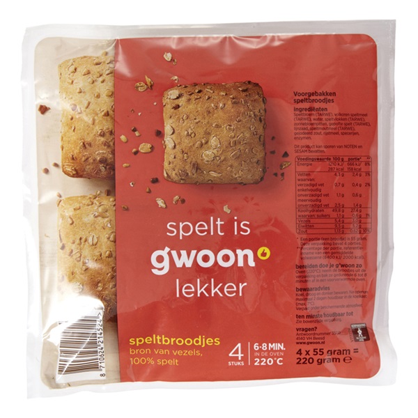 Huismerk broodje spelt