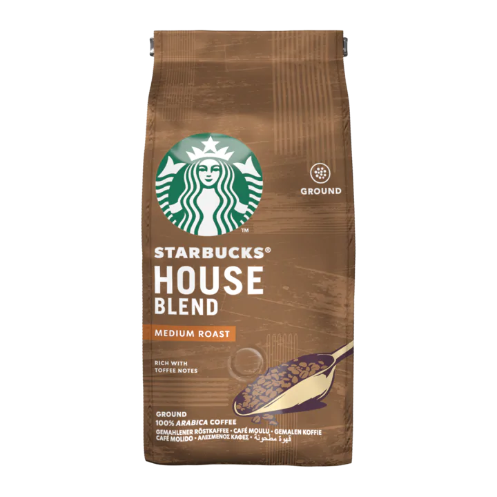Starbucks® House Blend Medium Roast Gemalen Koffie 200 g Zak