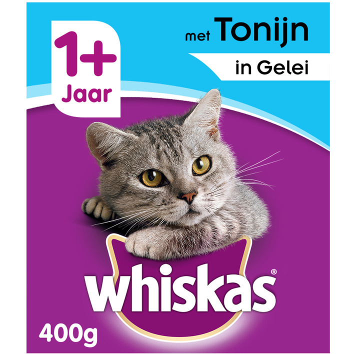 Whiskas Kattenvoer nat tonijn in gelei 1+ jaar