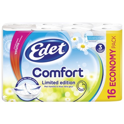 Edet toiletpapier comfort limited edition met kamille & aloe vera geur