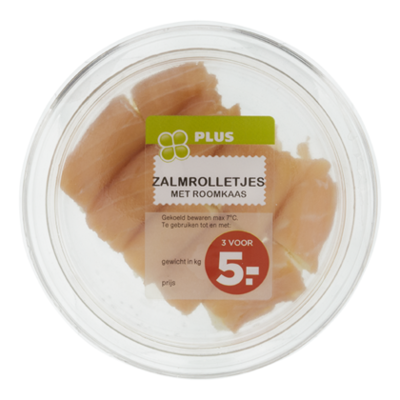 Huismerk Zalmrolletjes roomkaas