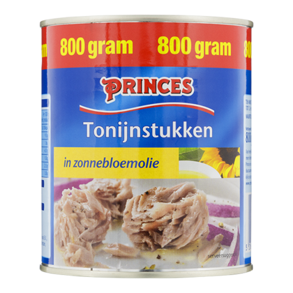 Princes Tonijnstukken in zonnebloemolie