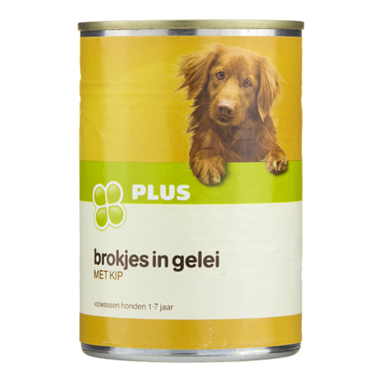 Huismerk Hondenvoer kip brok/gelei 4%
