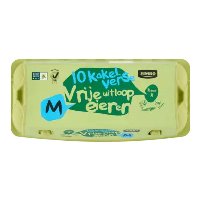 Huismerk 10 Kakelverse Vrije Uitloopeieren M