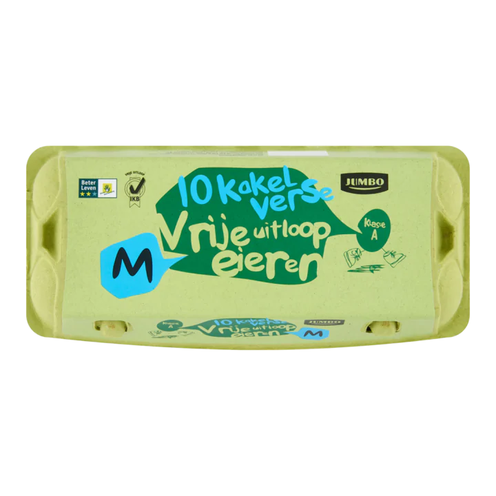 Huismerk 10 Kakelverse Vrije Uitloopeieren M
