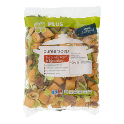 Huismerk Pureersoep zoete aardappel-bloemkool