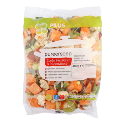 Huismerk Pureersoep zoete aardappel-bloemkool