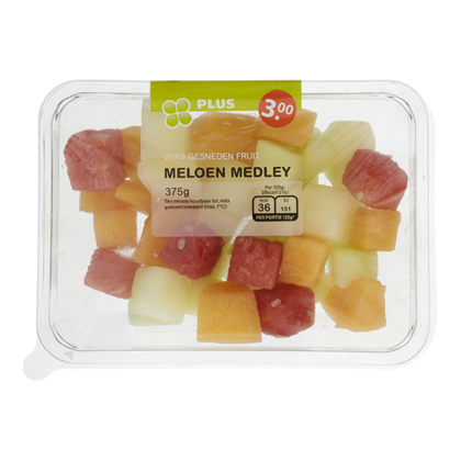 Huismerk Vers gesneden fruit meloen medley
