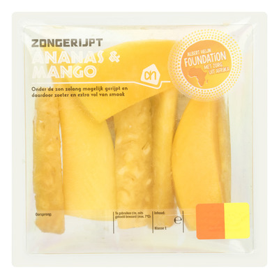Huismerk Zongerijpt mango ananas chuncks