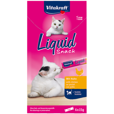 Vitakraft Kattensnacks cat-liquid kip 6 stuks