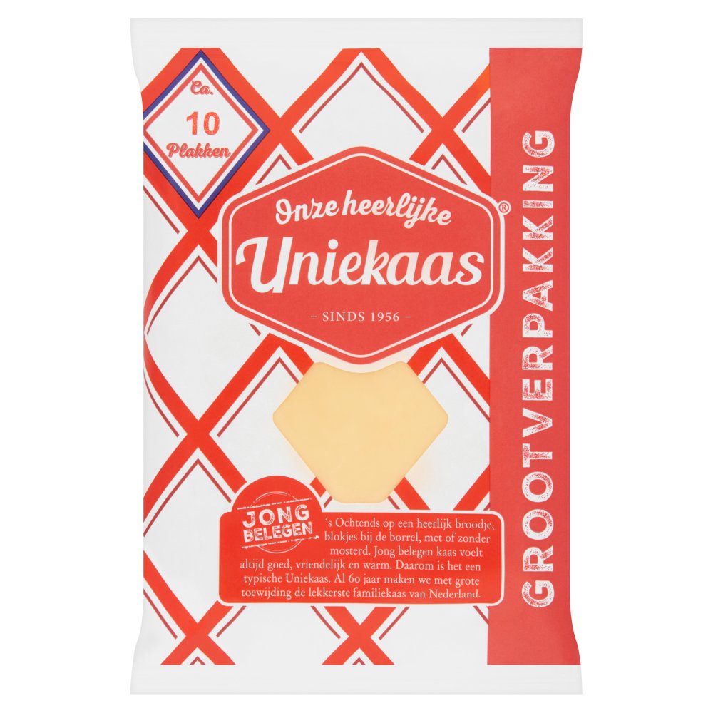 Uniekaas Goudse Kaas 48+ Jong Belegen Grootverpakking 250 g