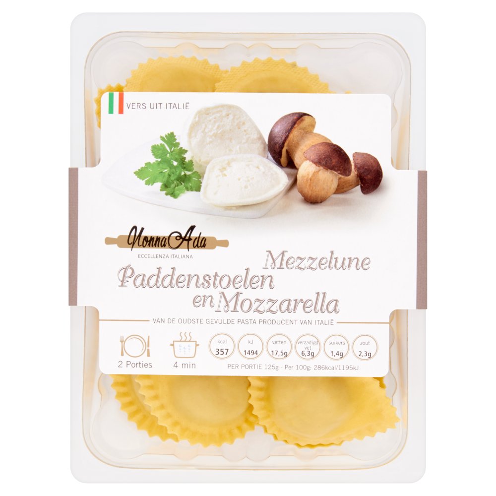 Nonna Ada Mezzelune Paddenstoelen en Mozzarella 250 g