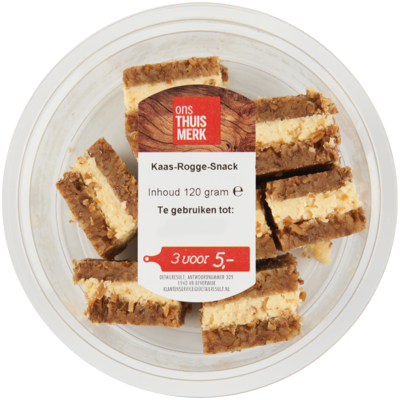 Huismerk Kaas rogge snack