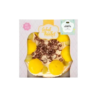 Huismerk Gebak en Banket Slagroom Schnitte met Chocolade Paasdecoratie