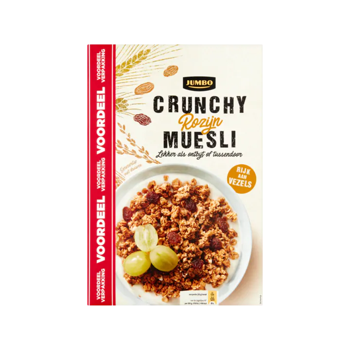 Huismerk Crunchy Muesli Rozijn Voordeelverpakking
