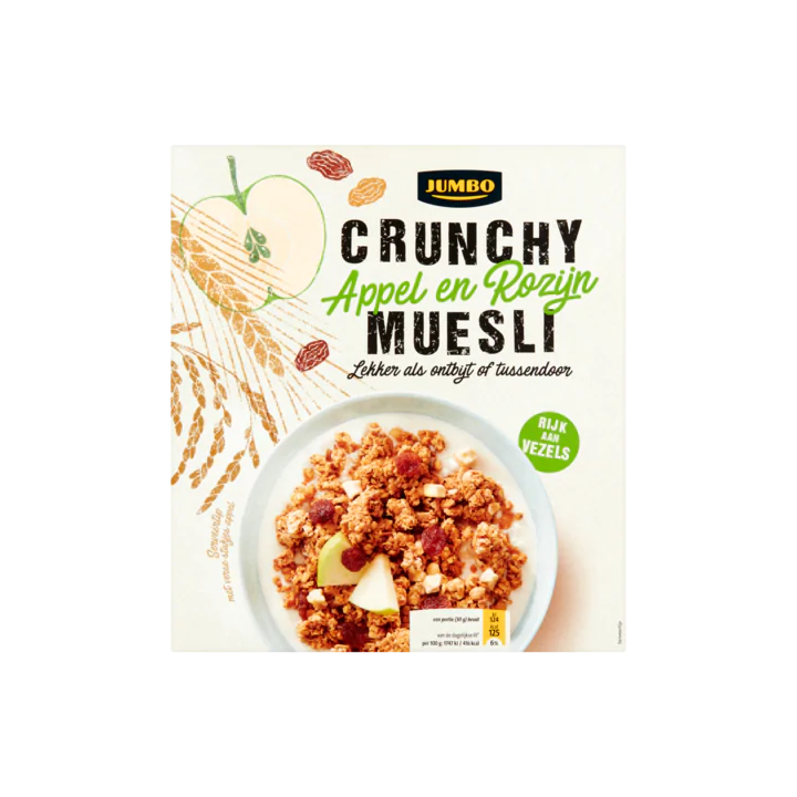 Huismerk Crunchy Muesli Appel en Rozijn