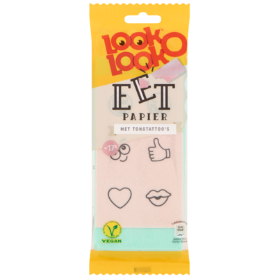 Look O Look Eetpapier met tongtattoos