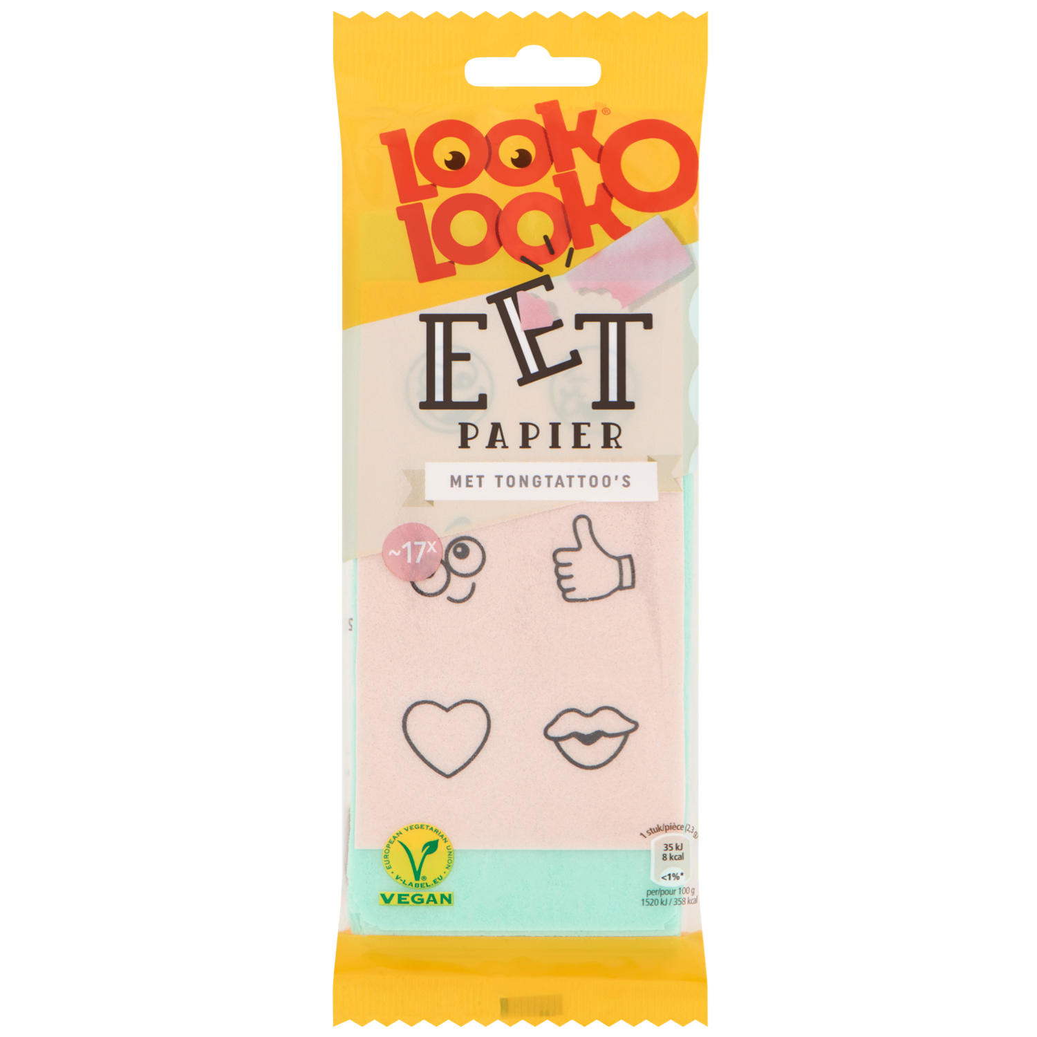 Look O Look Eetpapier met tongtattoos