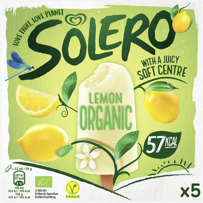 Ola Solero ijs bio lemon