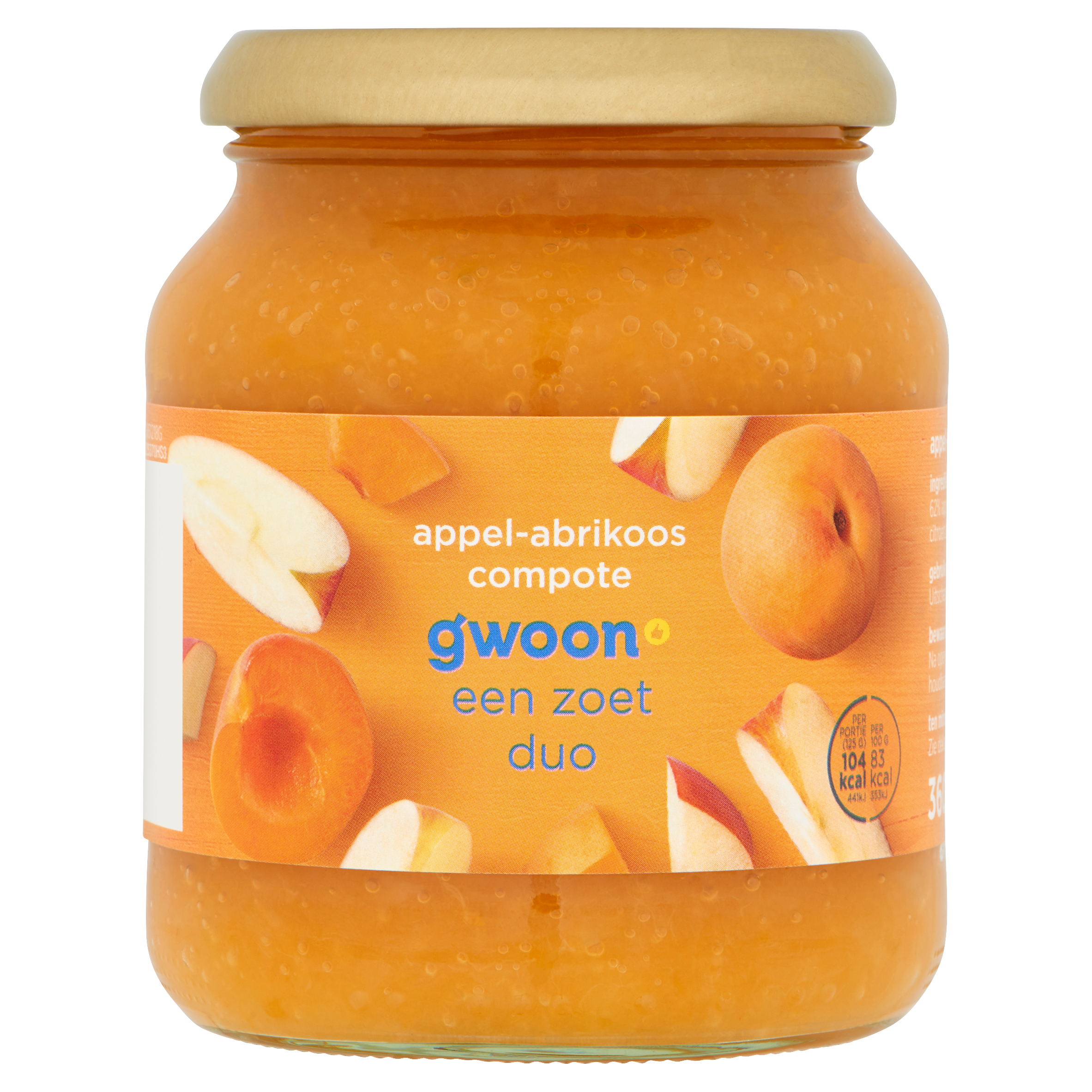 Huismerk Appel-Abrikoos Compote 360 g