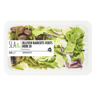 Huismerk Sla& olijven haricots verts rode ui