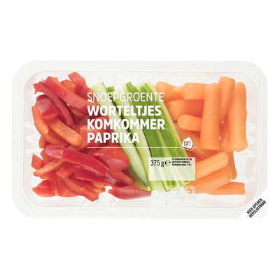 Huismerk Snoepgroente wortel komkommer paprika