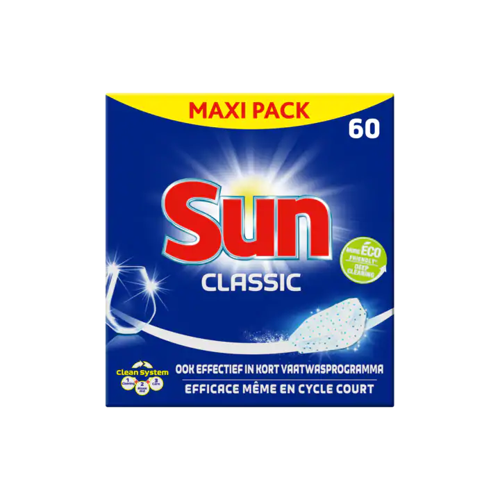 Sun Classic Vaatwastabletten Regular 60 Stuks
