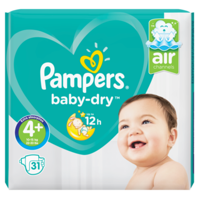 Pampers Luiers Baby Dry maat 4+