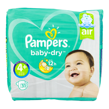 Pampers Luiers Baby Dry maat 4+