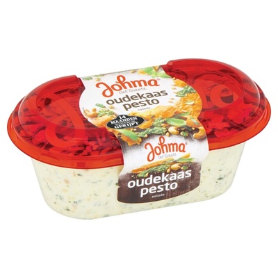 Johma oude kaas pestosalade
