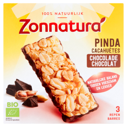 Zonnatura Pinda reep met pure chocolade