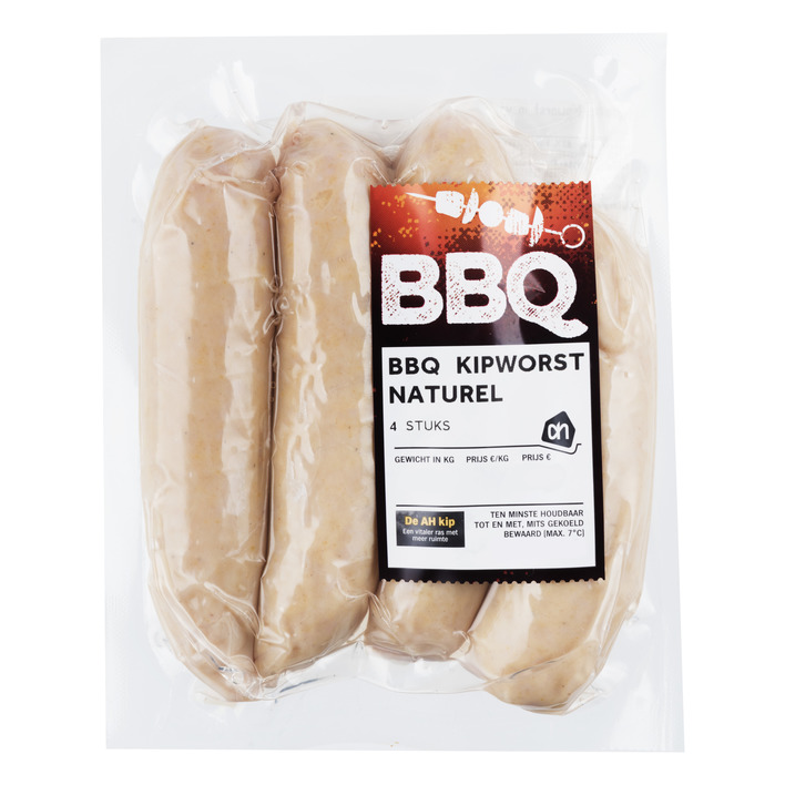 Huismerk BBQ kipworst naturel