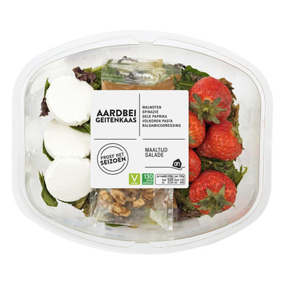 Huismerk Maaltijdsalade aardbei geitenkaas