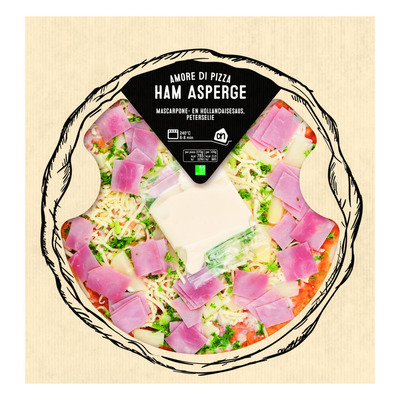 Huismerk Pizza asperge ham