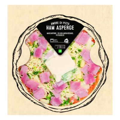 Huismerk Pizza asperge ham