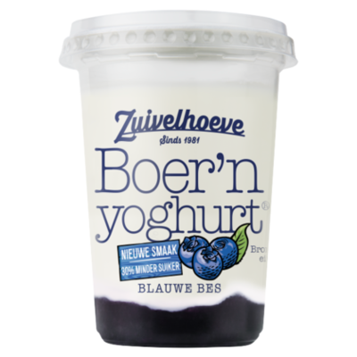 Zuivelhoeve Boer'n yoghurt blauwe bes