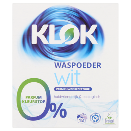 De Klok Eco wit poeder 18 sc