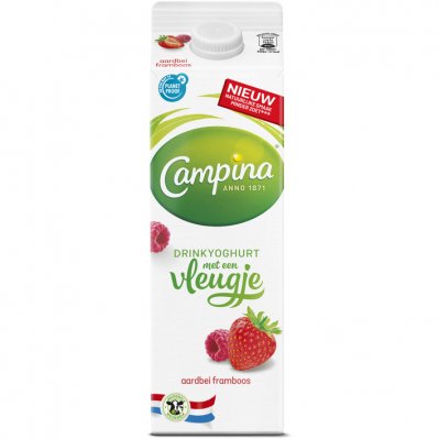 Campina Camp drinkyoghurt aardbei framboos