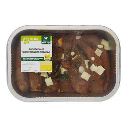 Huismerk Ovenschotel kipfilethaasjes Italiaans