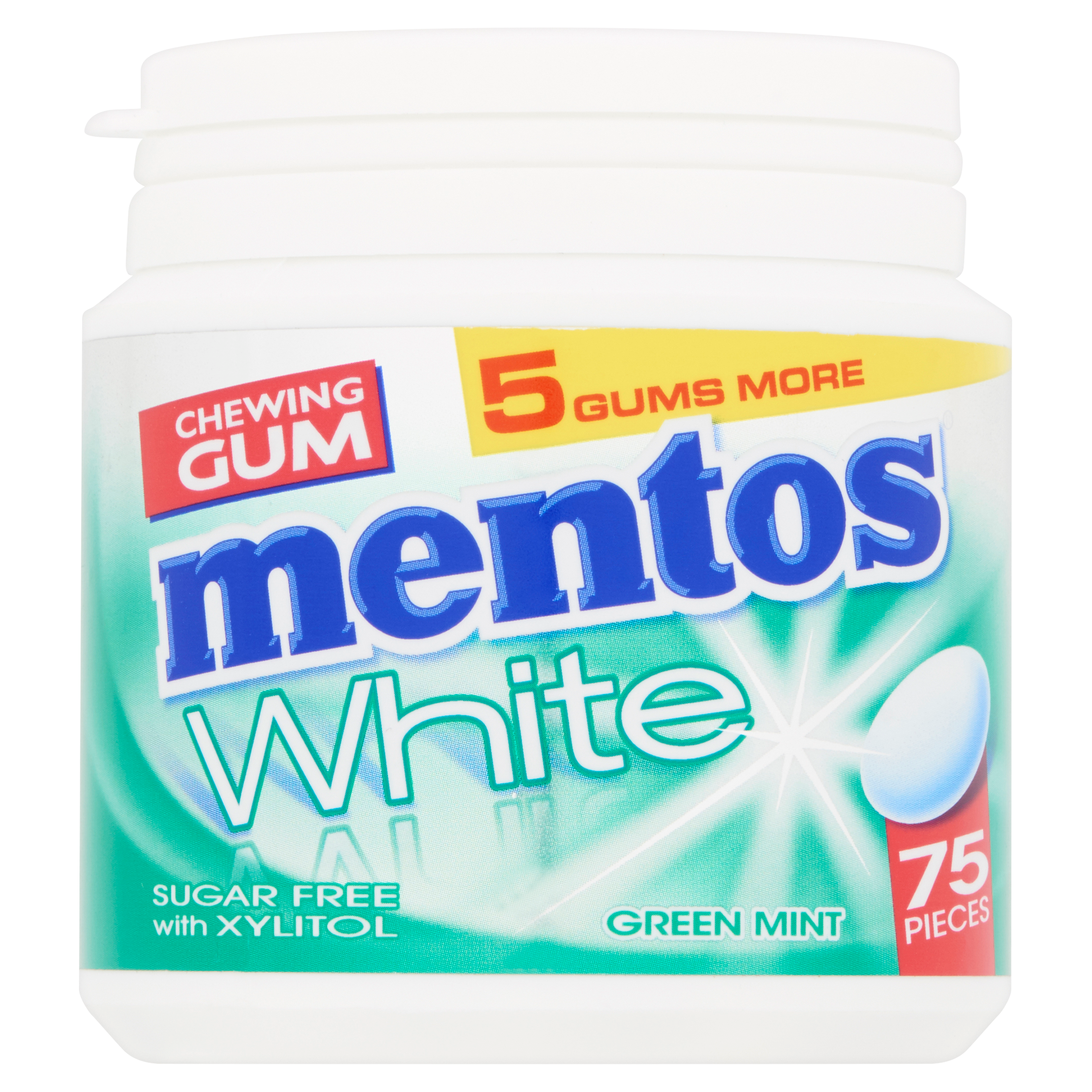 Mentos Chewing Gum White Green Mint 75 Stuks 112,5 g