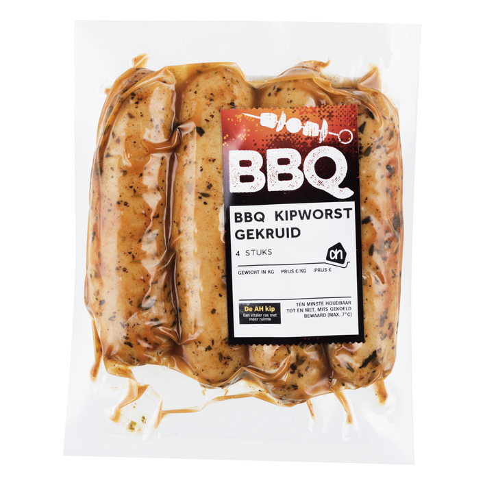 Huismerk BBQ kipworst gekruid